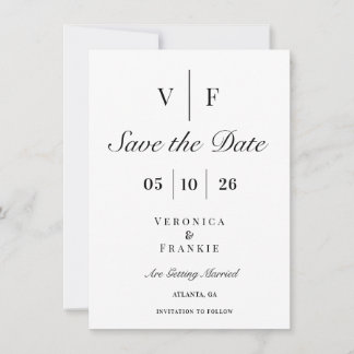 Save The Date Mariage Élégant Classique Enregistrez la Date