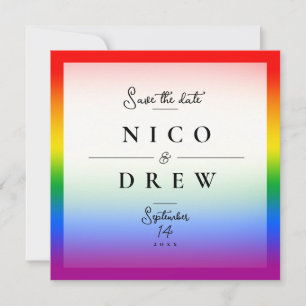 Save The Date Mariage élégant de fierté LGBTQ+ 