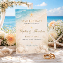 Mariage élégant étoile de mer océan bleu