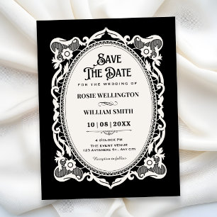 Save The Date Mariage élégant gothique
