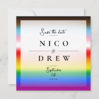Mariage élégant LGBTQ+ Progress Pride