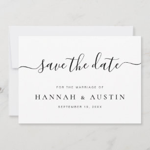 Save The Date Mariage Élégant Minimaliste Enregistrer La Date