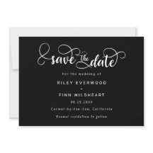 Mariage élégant moderne enregistrer l'invitation d