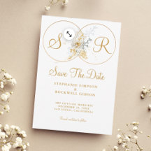 Mariage élégant monogramme or