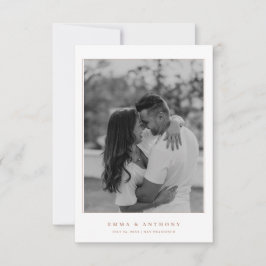 Save The Date Mariage Élégant Monogramme Terracota