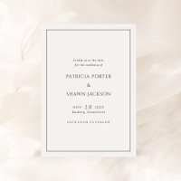 Mariage Élégant Noir et Blanc Simple
