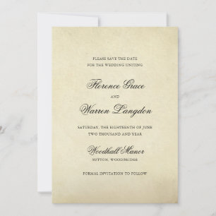 Save The Date Mariage Élégant Vintage