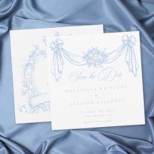 Mariage élégant vintage rococo bleu français