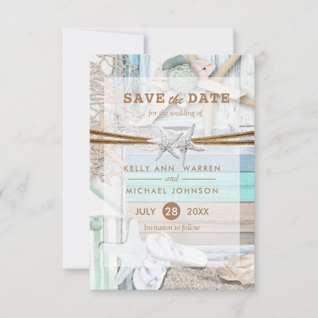 Save The Date Mariage en bord de mer - Enregistrer la date (Devant)