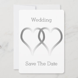 Save The Date Mariage Enregistrer La Date Coeurs Argent