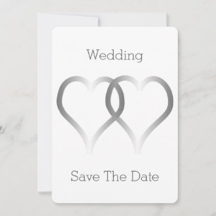 Save The Date Mariage Enregistrer La Date Coeurs Argent