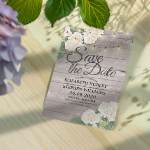 Save The Date Mariage Enregistrer La Date Hydrangea String Light