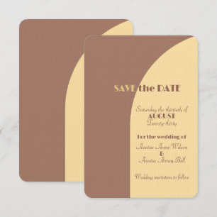 Save The Date Mariage Enregistrer la date Mocha Mousse Arché