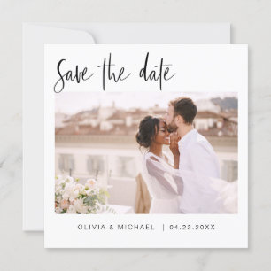 Save The Date Mariage Enregistrer la date Photo Minimaliste simp