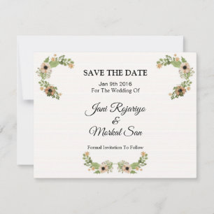 Save The Date Mariage Enregistrer la date PostCard