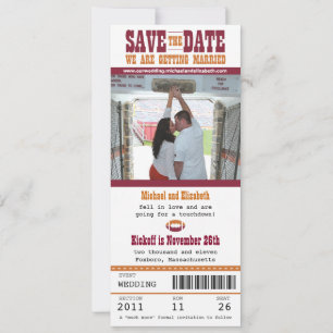 Save The Date Mariage Enregistrer le billet de football date
