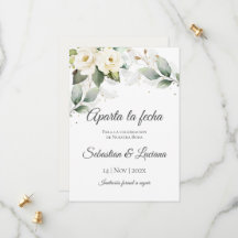 Mariage Eucalyptus vert Enregistrer la date