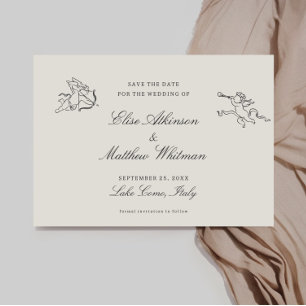 Save The Date Mariage Fantaisiste Illustré  Sauvegarder La Date