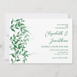 Save The Date Mariage Feuille rustique