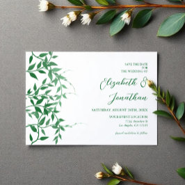 Save The Date Mariage Feuille rustique