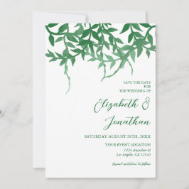 Save The Date Mariage Feuille rustique