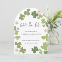 Mariage Fleurs Sauvages de Printemps Trèfle Vert