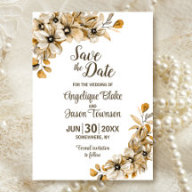 Mariage Floral d'Automne à l'Aquarelle