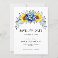 Mariage Floral de Tournesol Pivoine Ardoise Bleu P