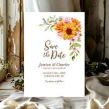 Mariage floral Rose de tournesol