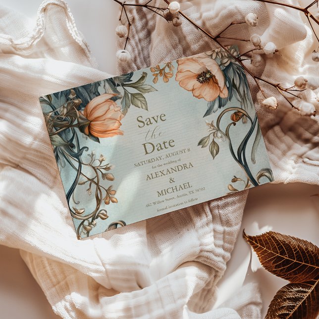 Save The Date Mariage Floral Royal victorien (Créateur téléchargé)