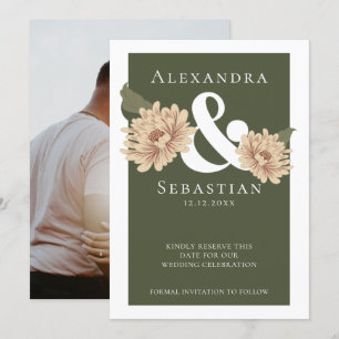 Save The Date Mariage Floral Simple Et Élégant Enregistrer La Da