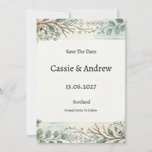 Save The Date Mariage Floral Végétal