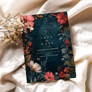 Save The Date Mariage Floral Victorien Maussade