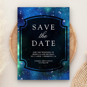Save The Date Mariage Galaxie Espace Céleste Moderne