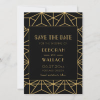 mariage géométrique art déco vintage des années 19