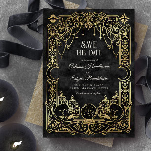 Save The Date Mariage gothique Halloween Tarot