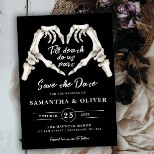 Save The Date Mariage gothique, Sauvegarder la date Halloween Cr