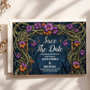 Save The Date Mariage Halloween Art Nouveau gothique