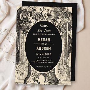 Save The Date Mariage historique classique gréco-romain vintage 