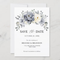 Mariage hivernal rustique floral gris argent et iv