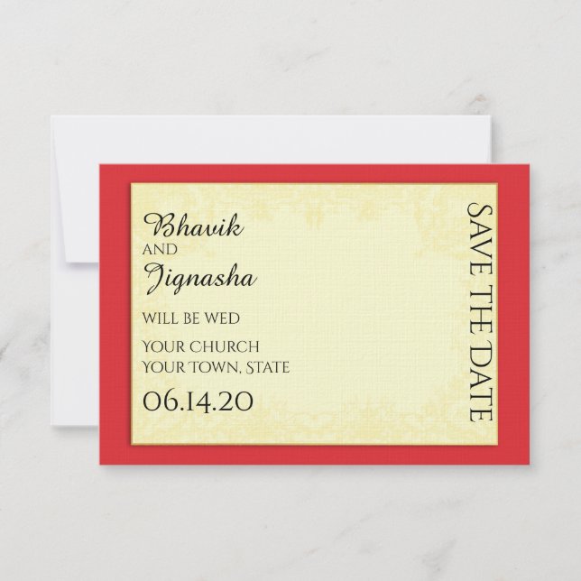 Save The Date Mariage indien Ganesha Enregistrer la date (Devant)