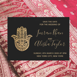 Save The Date Mariage indien Sauvegarder la date Hamsa or Henna
