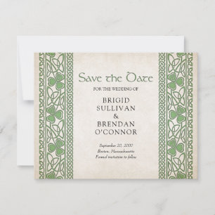 Save The Date Mariage irlandais de St. Patrick