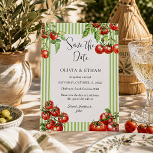 Save The Date Mariage Italien Pomodoro Rouge et Vert