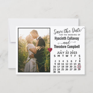 Save The Date Mariage juillet 2023 Calendrier personnalisé photo
