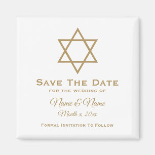 Save The Date Mariage Magnet : Star of David