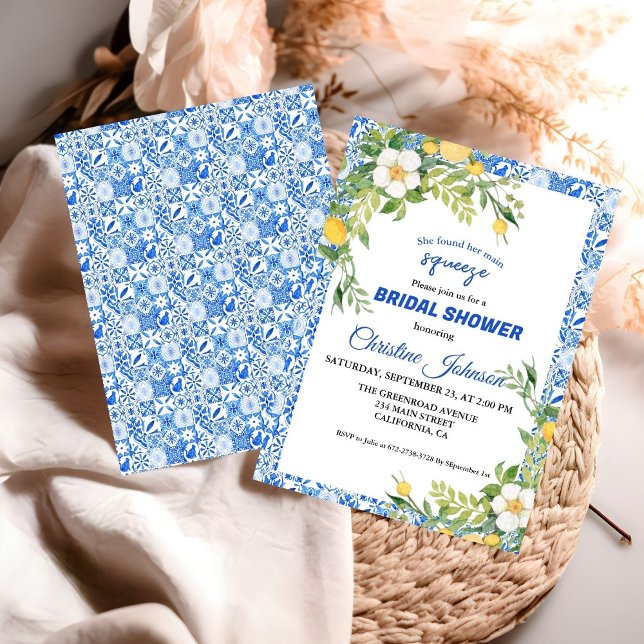 Save The Date Mariage Main Squeeze Citron et Carreau Marocain (Créateur téléchargé)