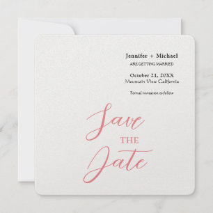 Save The Date Mariage Minimaliste Calligraphie 