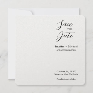 Save The Date Mariage Minimaliste Calligraphie 