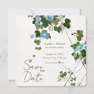 Save The Date Mariage Minimaliste Calligraphie Florale
